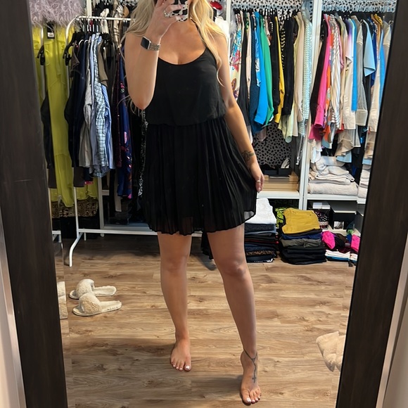 Lush Strappy Back Pleated Bottom Dress - Picture 13 of 14